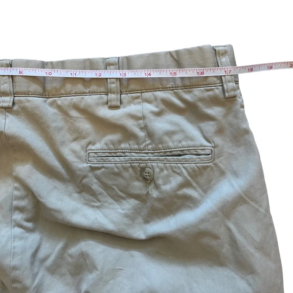 Polo Ralph Lauren Hammond Pant Mens 36/29 Tan Khaki Pleated Cuffed Cotton Chinos